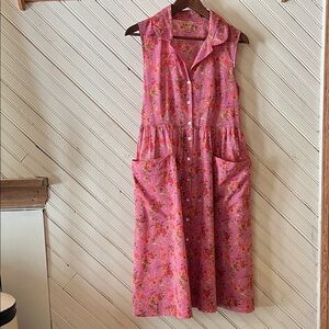 April Cornell Pink Floral Porch Dress
